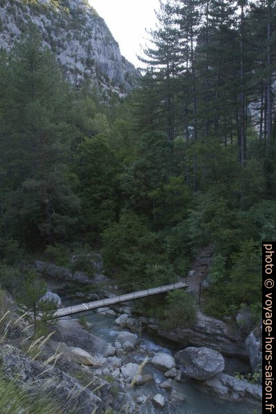Passerelle au carrefour des gorges. Photo © Alex Medwedeff
