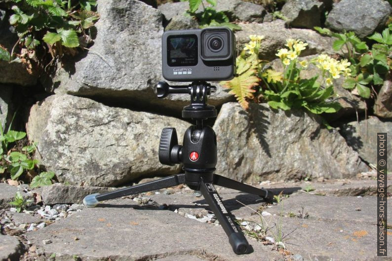 GoPro 9 sur trépied Manfrotto. Photo © André M. Winter