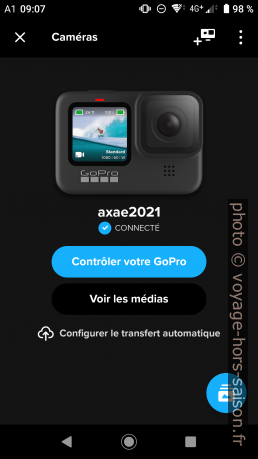 L'application GoPro Quik. Photo © André M. Winter