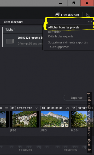 Afficher tous les projets à exporter. Photo © André M. Winter