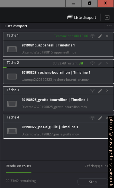 Export multiple lancé. Photo © André M. Winter
