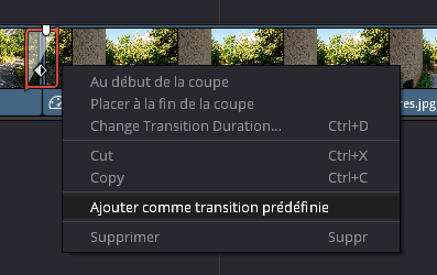 Ajout d'une transition définie. Photo © André M. Winter