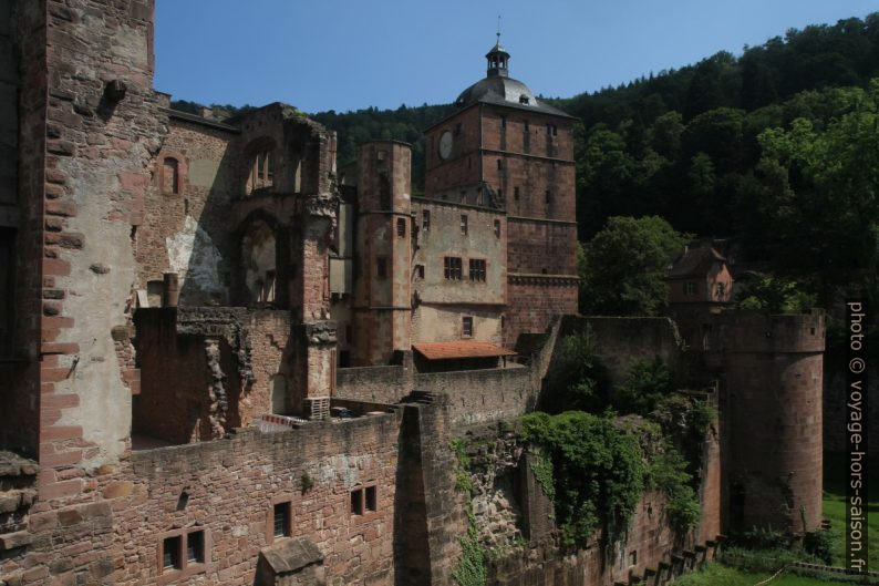 Les parties les plus anciennes du château de Heidelberg. Photo © Alex Medwedeff