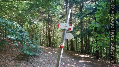 Panneau indicateur sur le chemin du Cavalbianco. Photo © André M. Winter