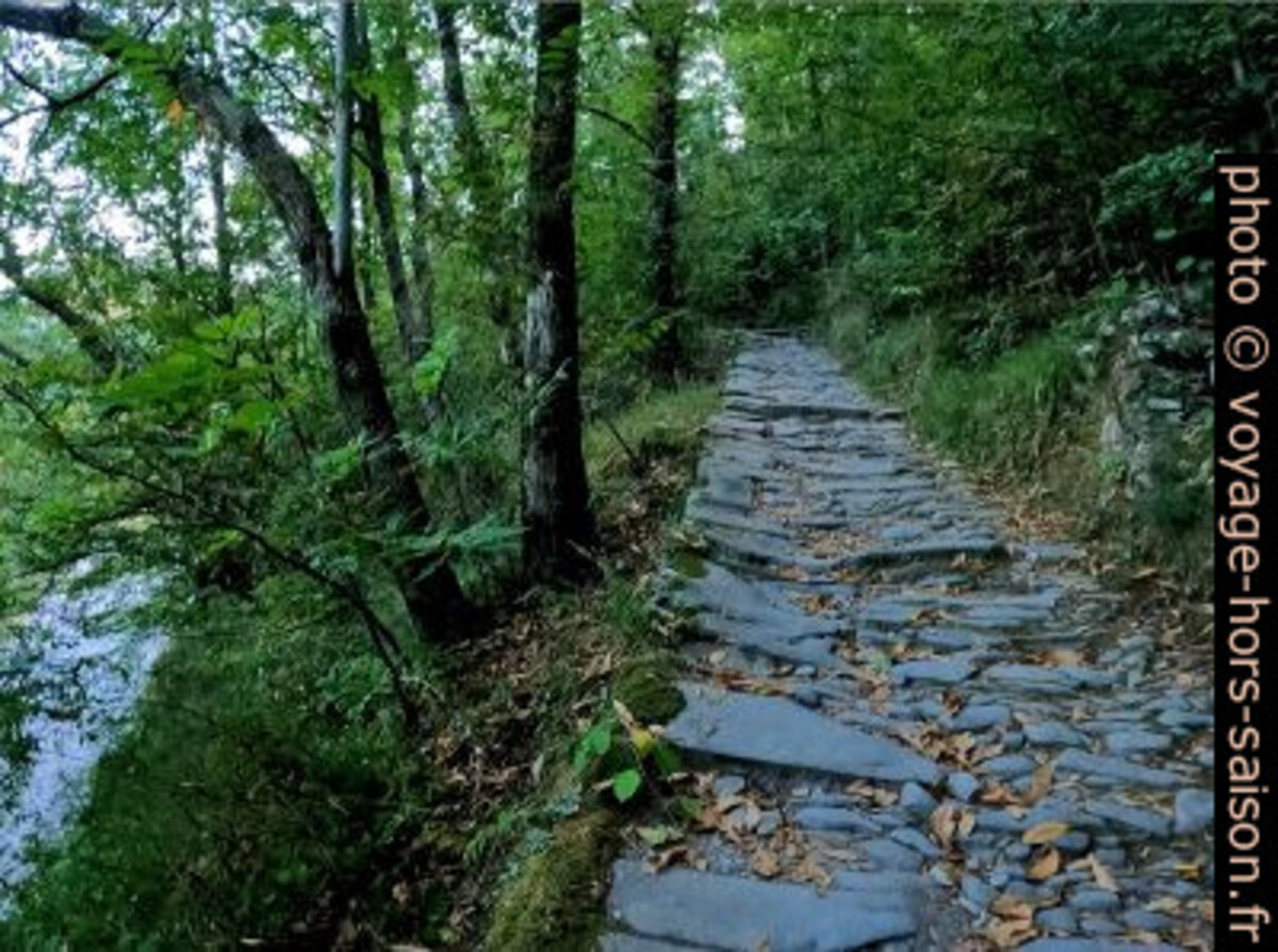 Chemin pavé entre Stazzema et la Casa Giorgini. Photo © André M. Winter