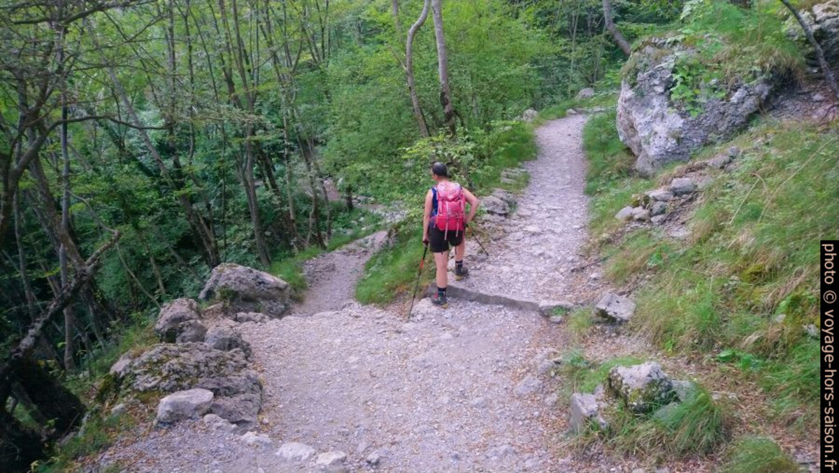 Chemins sous la crête entre le Monte Nona et le Monte Forato. Photo © André M. Winter