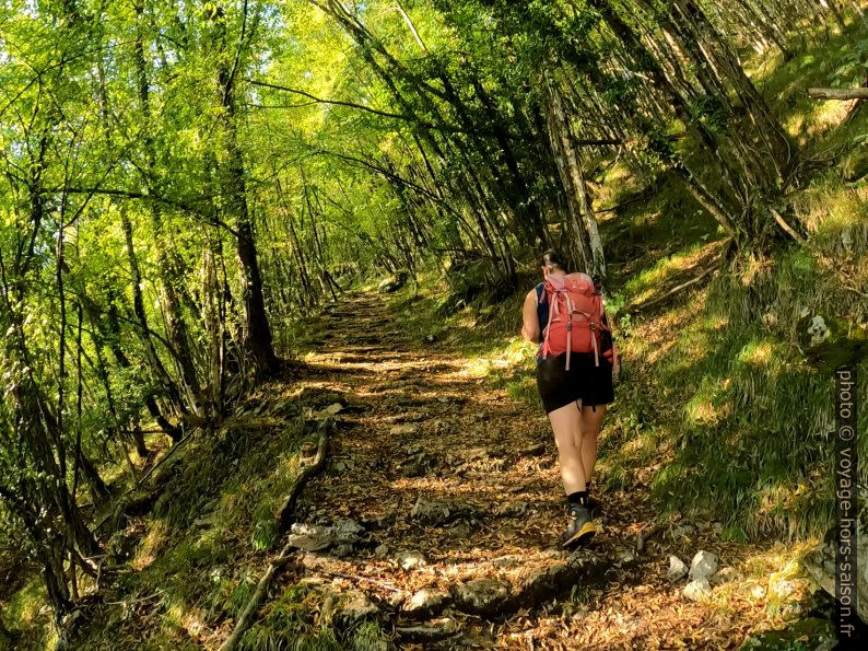 Montée sur un large chemin. Photo © André M. Winter