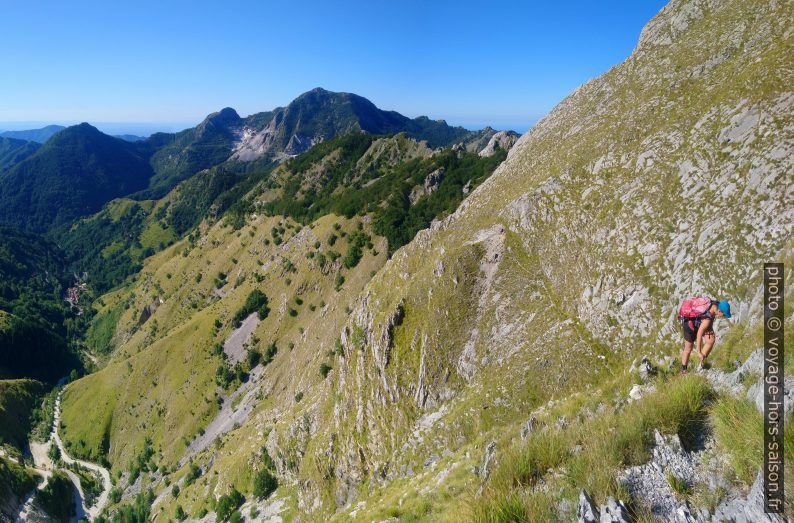 Ve retour du passage du sud à l'est sous le Monte Macina. Photo © André M. Winter