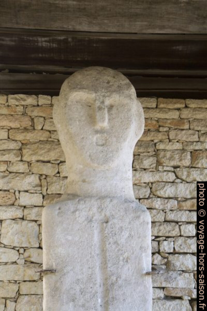 Tête de la statue-menhir U Nativu. Photo © Alex Medwedeff