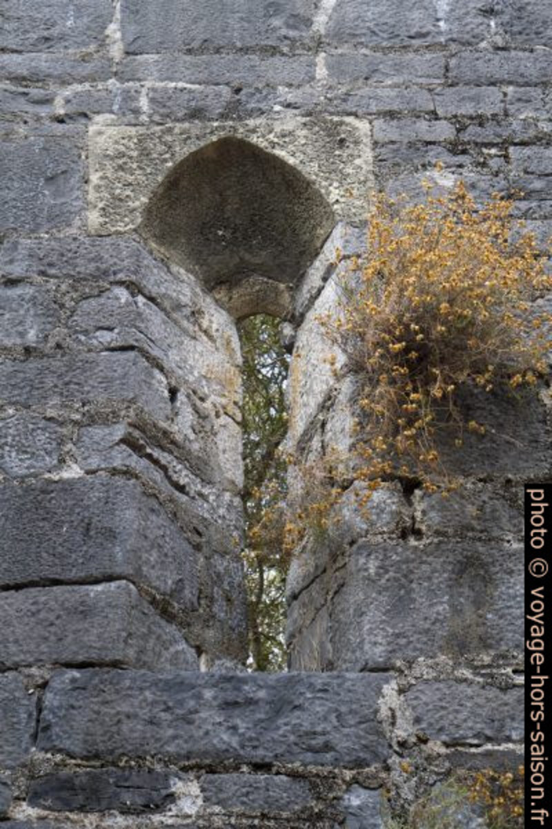 Fenêtre-meurtrière de la Chapelle San Quilico. Photo © Alex Medwedeff