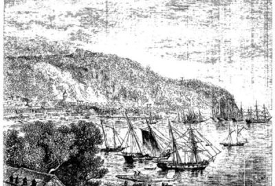 Saint-Pierre à la Martinique. Dessin de M. de Bérard