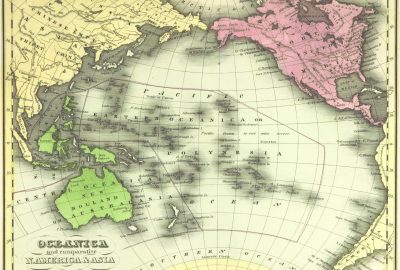 Carte du Pacifique de 1836 par Huntington