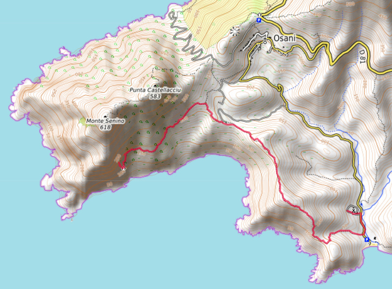 Carte OpenTopoMap avec notre tracé GPX