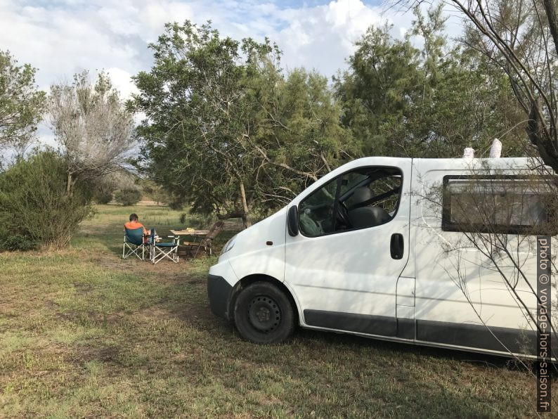 Notre Trafic au Camping Golfo di Sogno. Photo © Alex Medwedeff