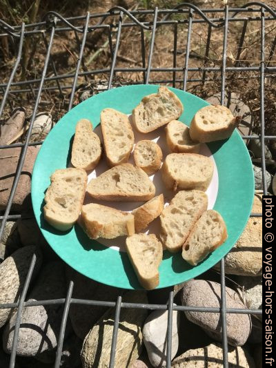 Sécher le pain au soleil pour la soupe de poissons. Photo © Alex Medwedeff