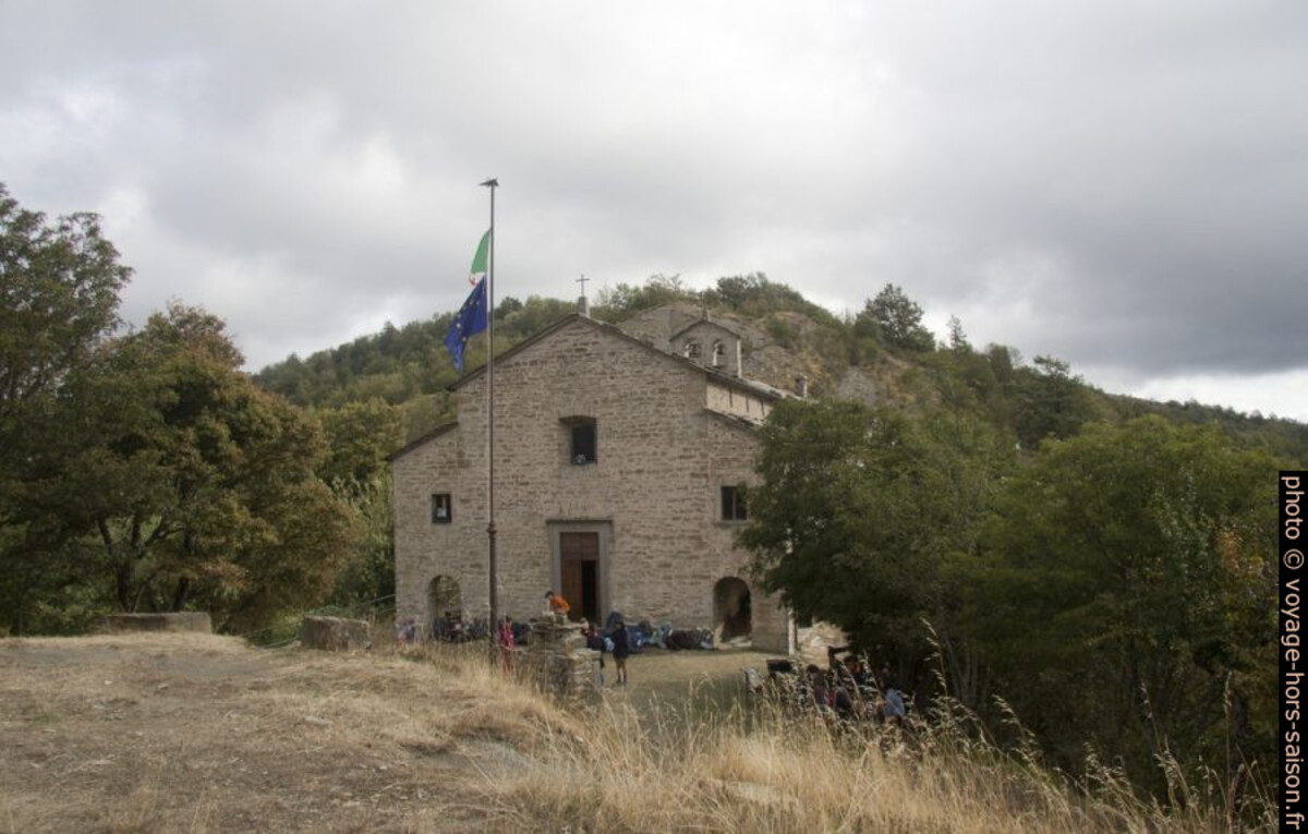 Groupe de scouts italiens à la bergerie de Lozzole. Photo © André M. Winter