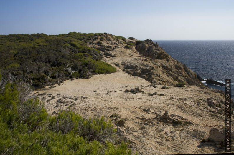 Zone érodée au-dessus de la Calanque de l'Indienne. Photo © Alex Medwedeff