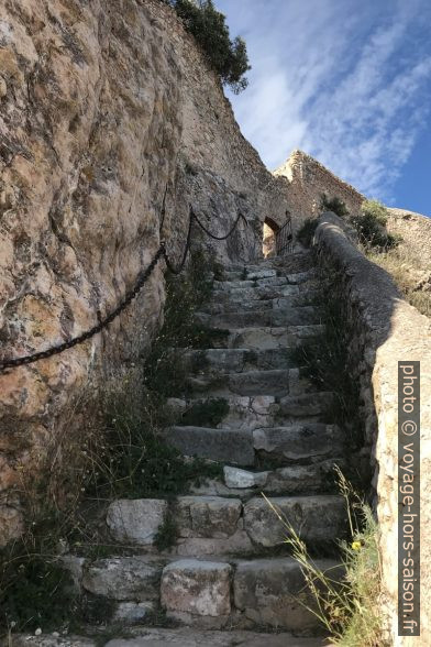 Escalier taillé dans la roche. Photo © Alex Medwedeff