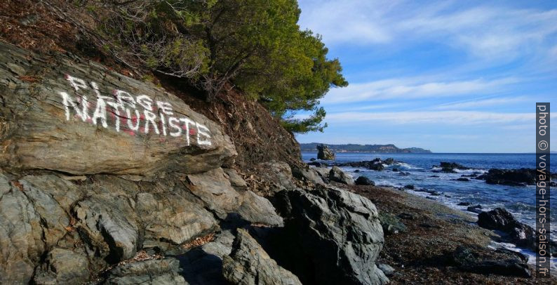 Graffiti Plage Naturiste. Photo © André M. Winter