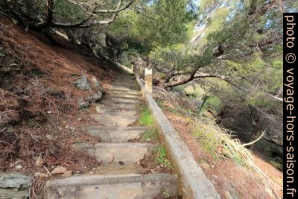 L'escalier de la Pointe de St. Selon. Photo © André M. Winter