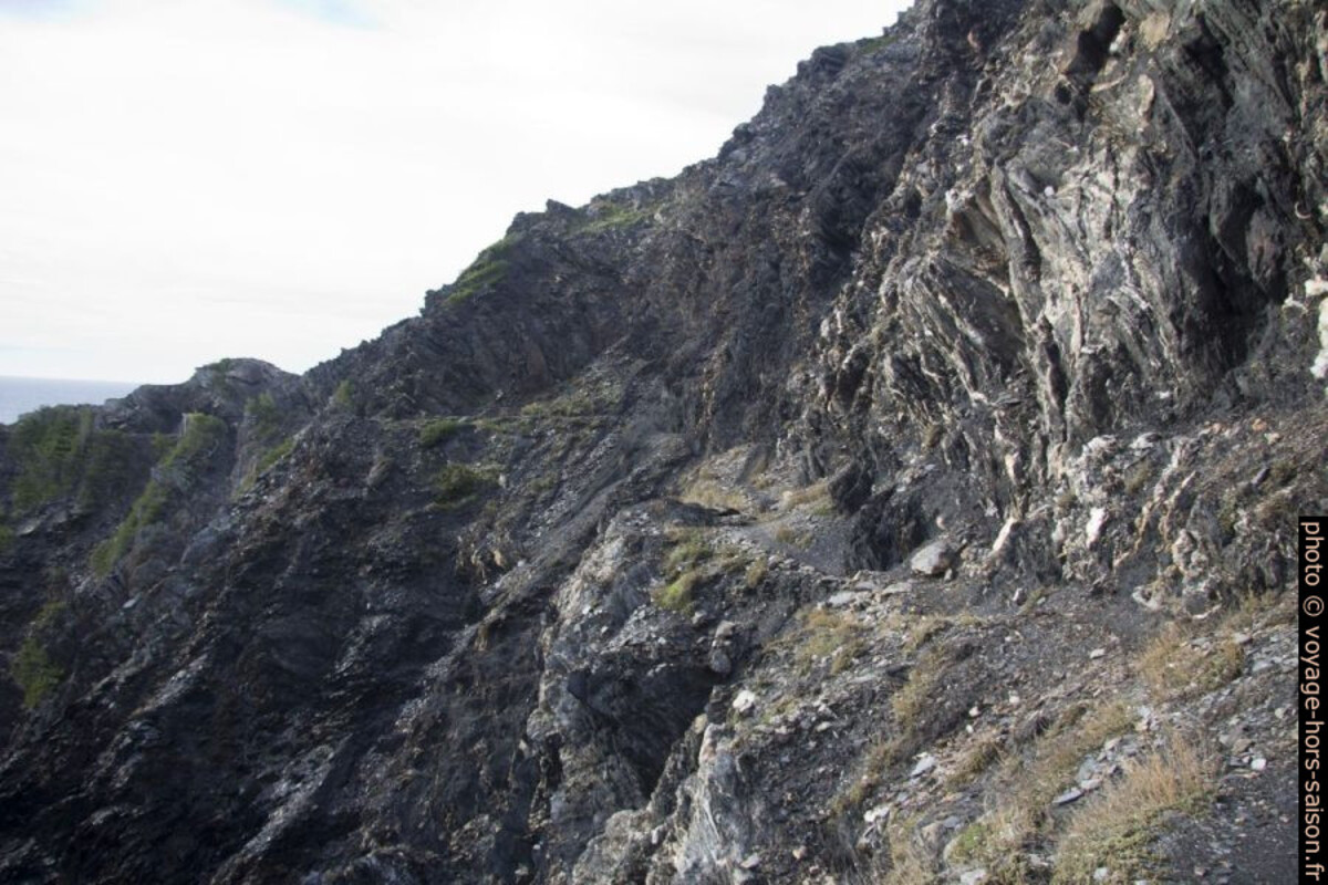 Le sentier interdit entre la Grande Pointe des Jonquiers et le Cap Sicié. Photo © André M. Winter