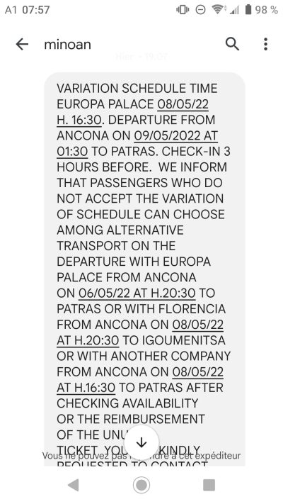 Premier SMS de Minoan Lines. Photo © André M. Winter