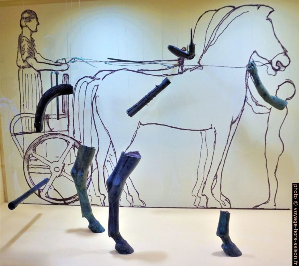 Les chevaux de l'aurige de Delphes. Photo Wikipedia CCSA4 Joy of museums