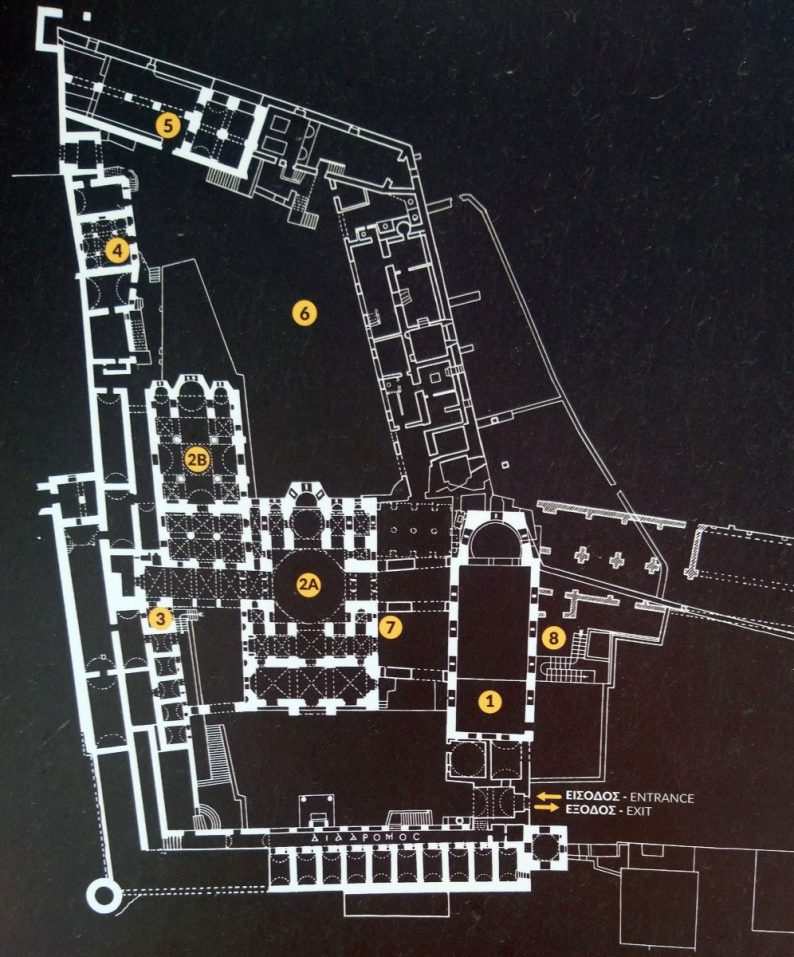 Plan du Monastère d'Osios Loukas. Photo © André M. Winter