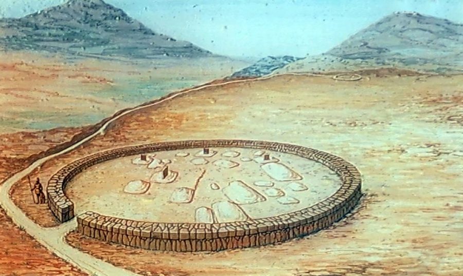 Schéma du Cercle de tombes B reconstitué. Photo © André M. Winter