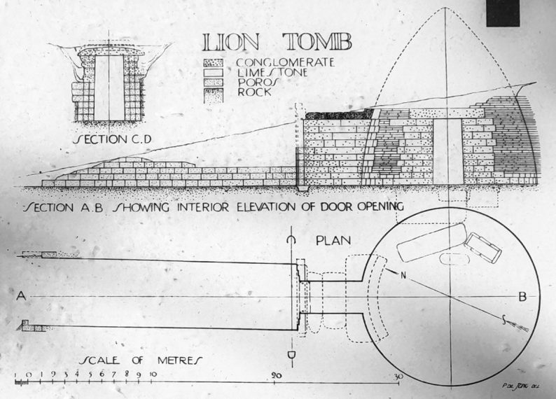 Plan de la Tombe des Lionnes