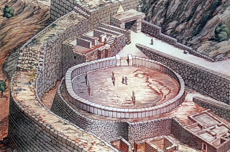 Schéma du cercle de tombes A reconstitué. Photo © André M. Winter