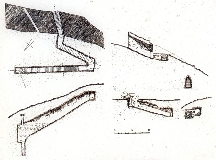Coupe schématique de la citerne de Mycènes. Photo © André M. Winter