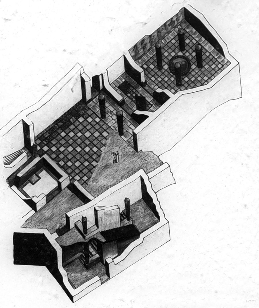 Schéma du Palais de Mycènes. Photo © André M. Winter
