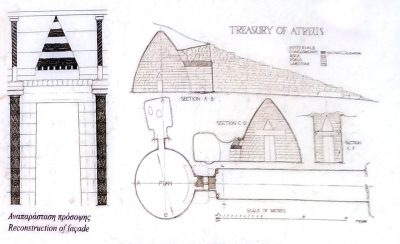 Schéma du Trésor d'Atrée. Photo © André M. Winter