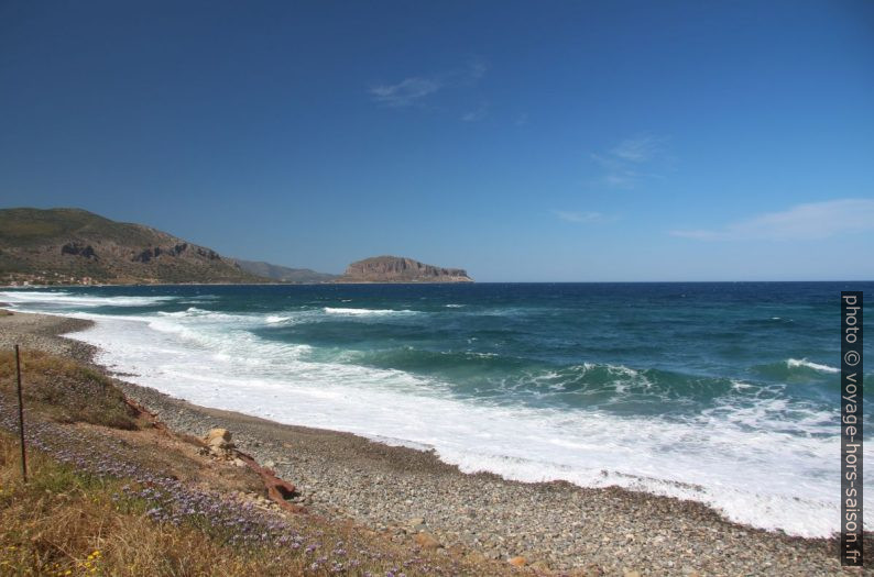 Monemvasia vue du sud-ouest. Photo © André M. Winter