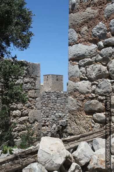 Ruine de tours maniotes d'Agios Georgios Minas. Photo © Alex Medwedeff