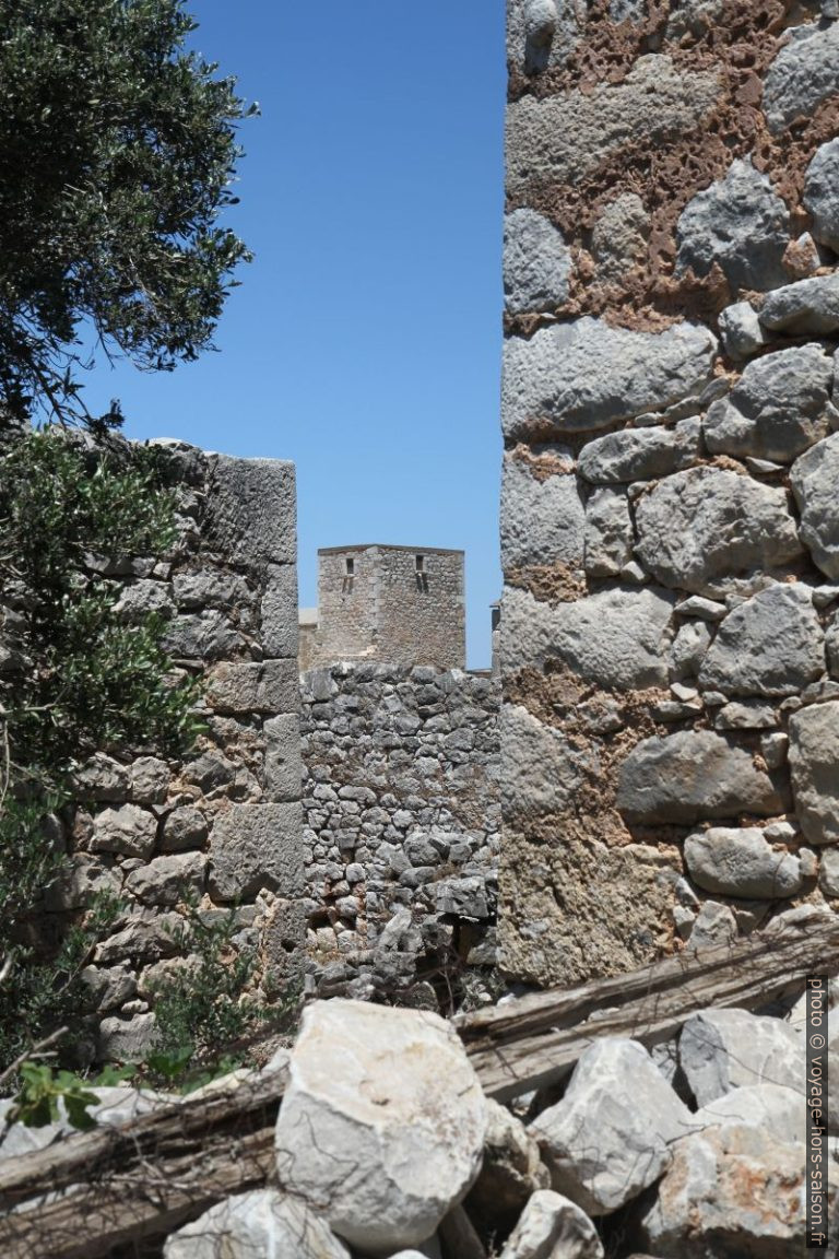 Ruine de tours maniotes d'Agios Georgios Minas. Photo © Alex Medwedeff