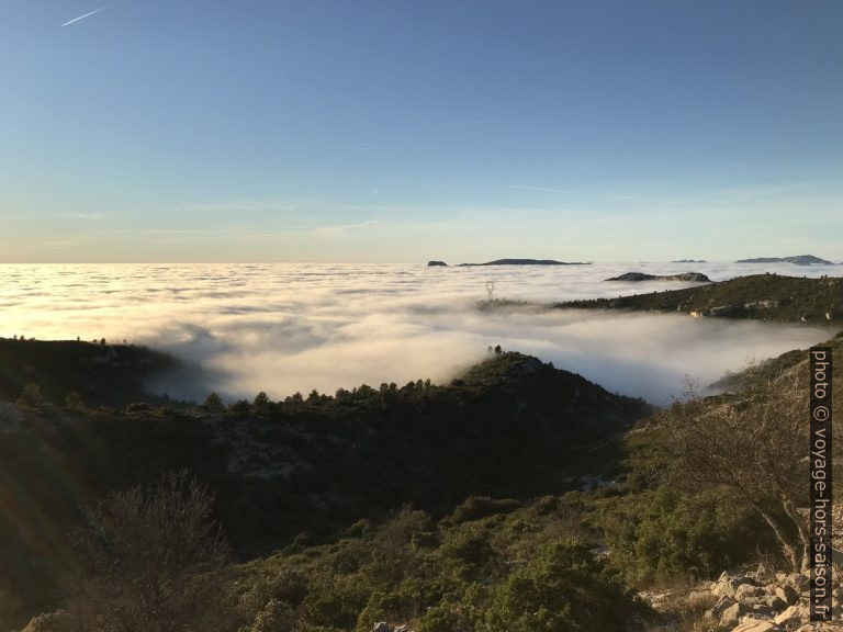 La mer de brume du 1er janvier 2022 vue du Col de l&rsquo;Espigoulier