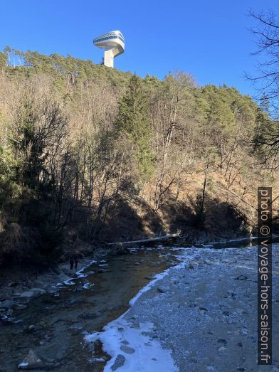 Le tremplin de ski vu du bas des gorges de Sillschlucht