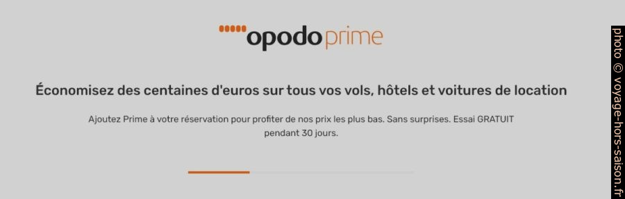 Opodo Prime conditions pendant l'attente