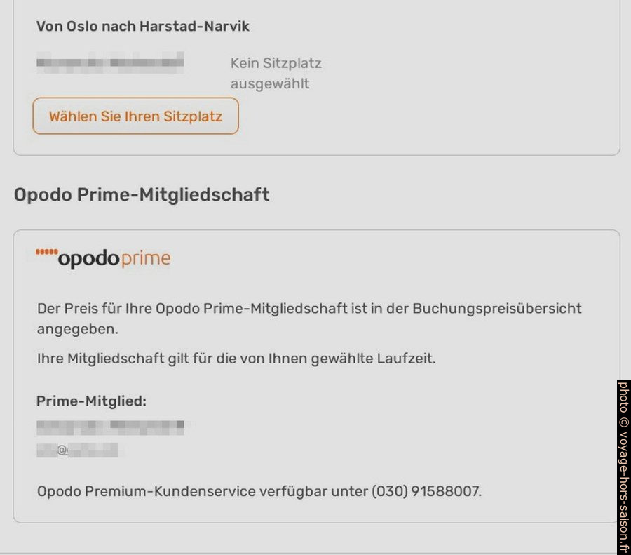 Email par Opodo, partie basse